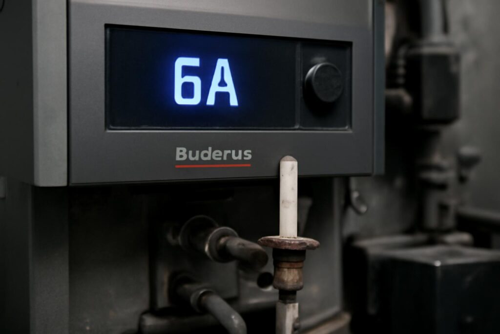 Ошибка 6A котла Buderus датчик пламени